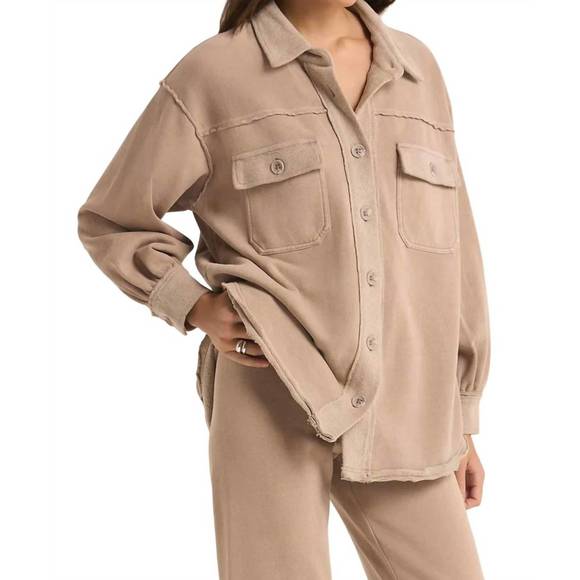 NEW Z SUPPLY abbott longline jacket in latte - Picture 2 of 3